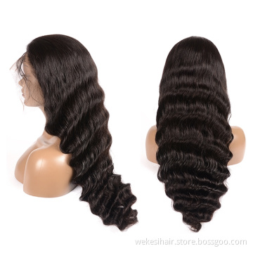 Cuticle Aligned Virgin Indian Hair Raw Unprocessed Lace Frontal Wig Loose Deep Wave Women Human Hair Lace Front Wigs
